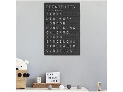 Placa Decorativa MDF Departures 30x44cm