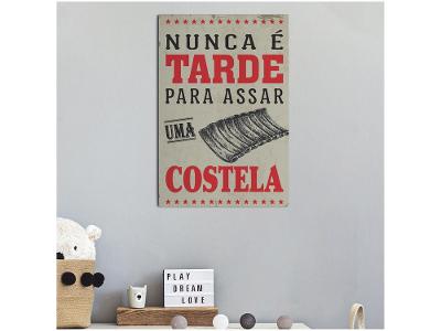 Placa Decorativa MDF Open Bar Costela 30x44cm