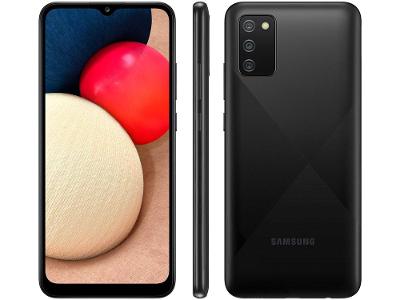 Smartphone Samsung Galaxy A02s 32GB Preto 4G Octa-Core 3GB RAM 6,5” Câm. Tripla + Selfie 5MP