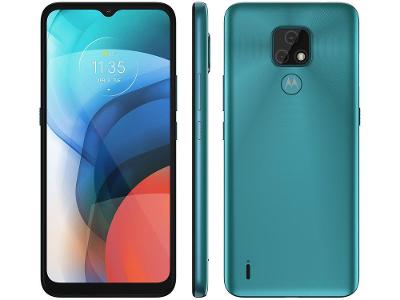 Smartphone Motorola Moto E7 32GB Aquamarine - 4G Octa-Core 2GB RAM 6,5” Câm. Dupla + Selfie 5MP