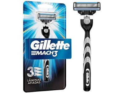 Aparelho de Barbear Carbono com Carvão Ativado Recarregável Gillette Mach3