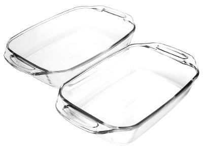 Conjunto de Assadeiras Marinex Retangular de Vidro