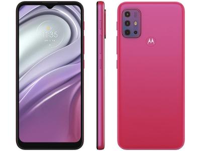 Smartphone Motorola Moto G20 64GB Pink 4G 4GB RAM Tela 6,5” Câm. Quádrupla + Selfie 13MP