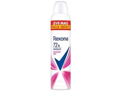Desodorante Antitranspirante Aerossol Rexona Powder Dry Feminino 72 Horas 250ml
