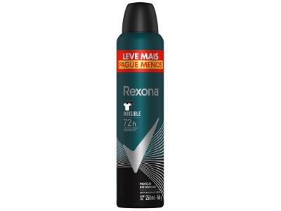 Desodorante Antitranspirante Aerossol Rexona Men Invisible Masculino 72 Horas 250ml