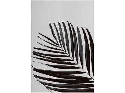 Placa Decorativa MDF Folha P&B 30x44cm 