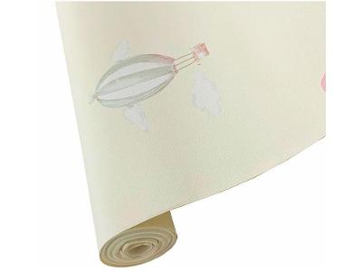 Papel de Parede Infantil Creme Balões Vinílico