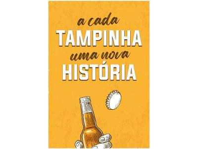 Placa Decorativa MDF Open Bar Tampinha 20x29cm