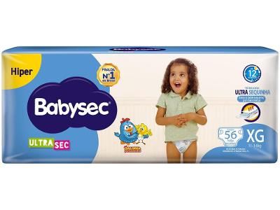 Fralda Babysec Ultrasec Galinha Pintadinha Tam. XG 11 a 14kg 56 Unidades