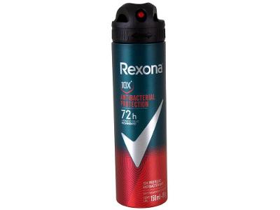 Desodorante Aerossol Antitranspirante Rexona Antibacterial Protection Masculino 150ml