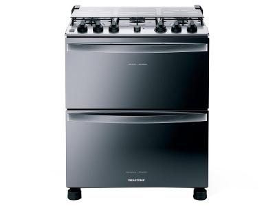 Fogão 5 Bocas Brastemp Inox Duplo Forno BFD5NCR