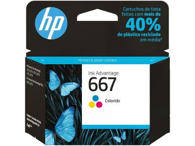 Cartucho de Tinta HP 667 Colorido Original