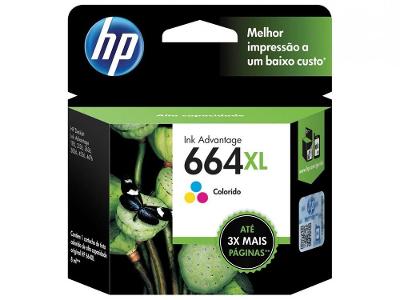 Cartucho de Tinta HP Colorido 664 XL Original