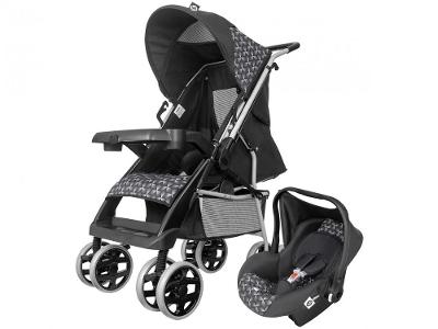 Carrinho de Bebê com Bebê Conforto Tutti Baby