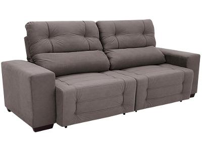 Sofá Retrátil Reclinável 4 Lugares Suede