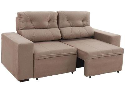 Sofá Retrátil Reclinável 3 Lugares Suede