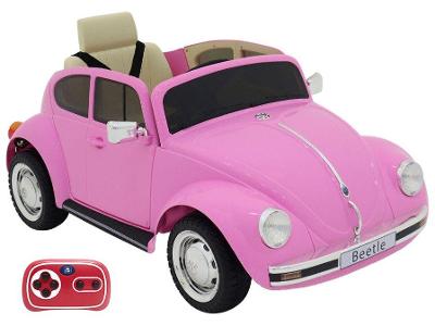 Carro Elétrico Infantil Rosa Volkswagen Beetle