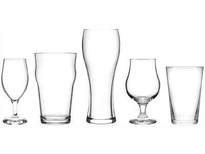 Jogo de Copos de Vidro para Cerveja 5 Peças