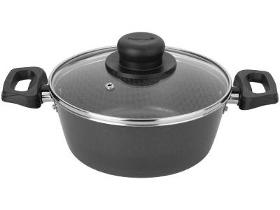 Caçarola Multiflon Antiaderente com Tampa Cinza 2,1L 20cm Essencial