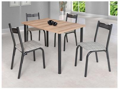 Mesa de Jantar 4 Cadeiras Retangular