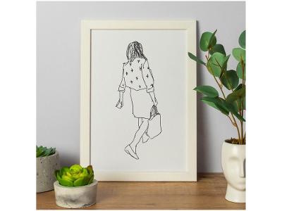 Quadro Decorativo Mulher 25x35cm Design Up Living