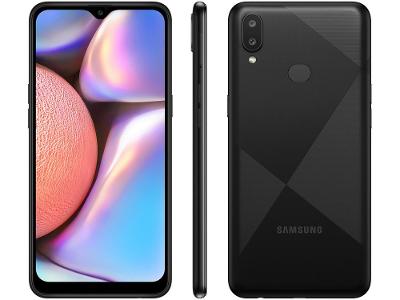 Smartphone Samsung Galaxy A10s 32GB Preto Absurdo - 4G 2GB RAM Tela 6,2” Câm. Dupla + Selfie 8MP