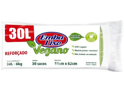 Saco de Lixo Verde 30L Reforçado Embalixo Vegano
