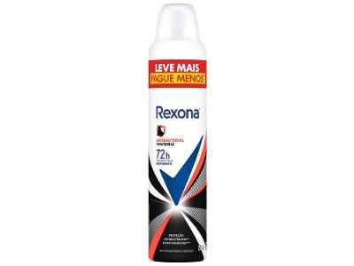Desodorante Antitranspirante Aerossol Rexona Antibacterial+Invisible 250ml