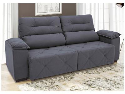 Sofá Retrátil Reclinável 3 Lugares Suede Moviment Grazzia Linoforte