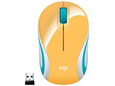 Mini Mouse sem Fio Logitech Laser 1000DPI 3 Botões