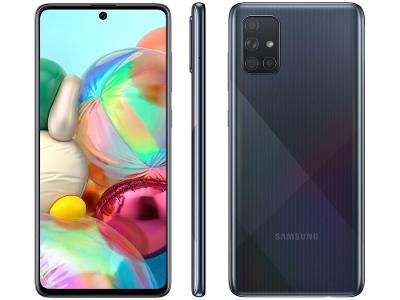 Smartphone Samsung Galaxy A71 128GB Preto 4G - 6GB RAM Tela 6,7” Câm. Quádrupla + Selfie 32MP
