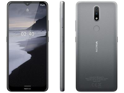Smartphone Nokia 2.4 64GB Cinza 4G 3GB RAM 6,5” Câm. Dupla + Selfie 5MP com Pacote Office