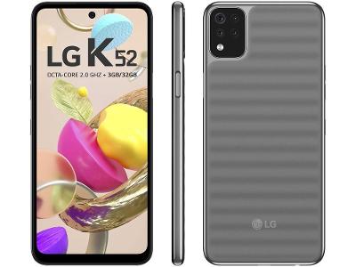 Smartphone LG K52 64GB Cinza 4G Octa-Core 3GB RAM Tela 6,6” Câm. Quádrupla + Selfie 8MP Dual Chip