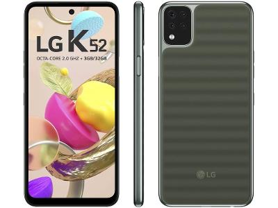 Smartphone LG K52 64GB Verde 4G Octa-Core 3GB RAM Tela 6,6” Câm. Quádrupla + Selfie 8MP Dual Chip