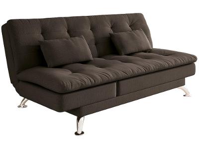 Sofá-cama Casal 3 Lugares Reclinável Suede Linoforte Jade A2