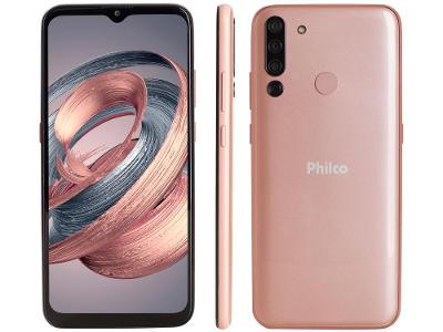 Smartphone Philco Hit P12 128GB Rose Gold 4G 4GB RAM Tela 6,52” Câm. Quádrupla + Selfie 8MP