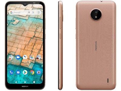 Smartphone Nokia C20 32GB Dourado 4G Octa-Core 2GB RAM Tela 6,5” Câm. 5MP + Câm. Selfie 5MP