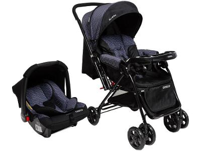 Carrinho de Bebê com Bebê Conforto Cosco Kids