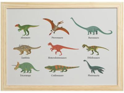 Quadro Decorativo Nomes Dino 24,5x34,5cm