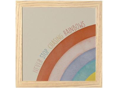 Quadro Decorativo Rainbows 23,5x23,5cm 