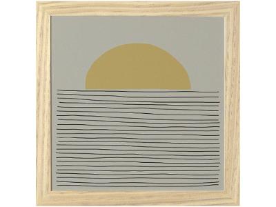 Quadro Decorativo Mid Century Sol Linhas 