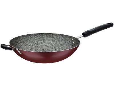 Panela Wok Antiaderente Tramontina  de Alumínio Loreto Vermelha 32cm