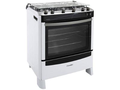 Fogão 5 Bocas Esmaltec Branco Topázio