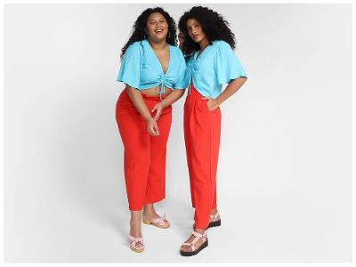 Blusa Vista Magalu Manga Ampla Canaleta
