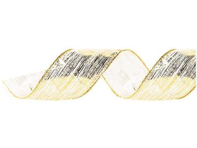 Fita de Natal 914x6,3cm Aramada Ouro Cromus
