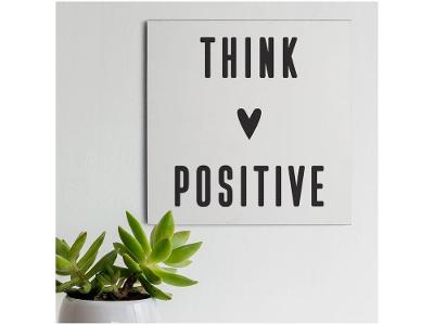 Placa Decorativa MDF Positive 20x20cm 