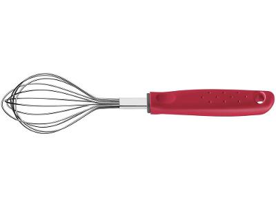 Batedor/Fuê Ovos e Massa Inox Vermelho 27,4cm