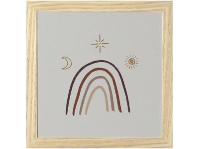 Quadro Decorativo Good Vibes Rainbow 23,5x23,5cm