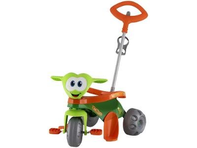 Triciclo Infantil Zootico com Empurrador Bandeira 