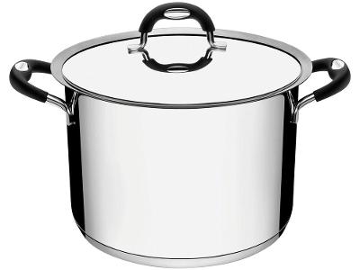 Panela Caldeirão tramontina Aço Inox 7,7L 24cm com tampa Duo Silicone